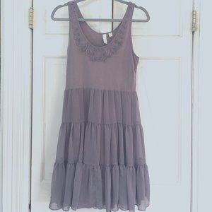 Eloise gray jersey and tulle dress